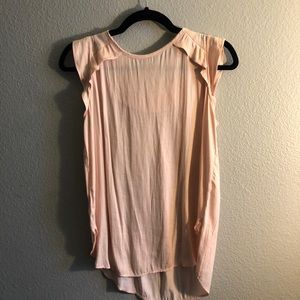 Fun light pink blouse for your office job!